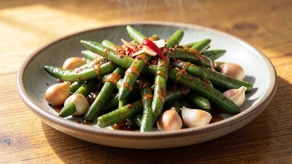 Asian Green Beans Oven Recipe: Crisp-Tender Blanched With Garlic Soy Zing