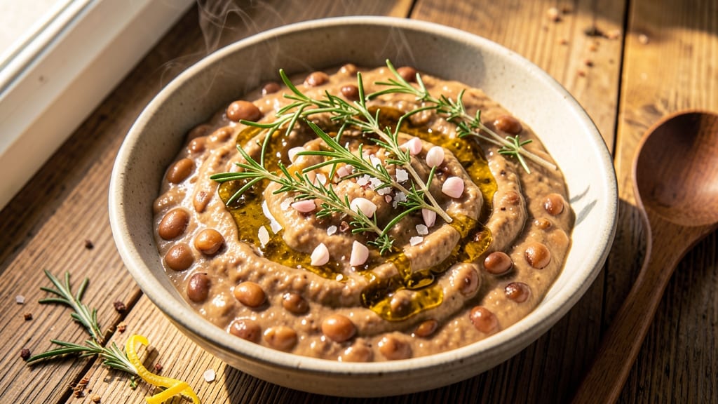 Borlotti Beans Dip Recipe: Silky Garlic-Herb Swirl With Crispy Topping