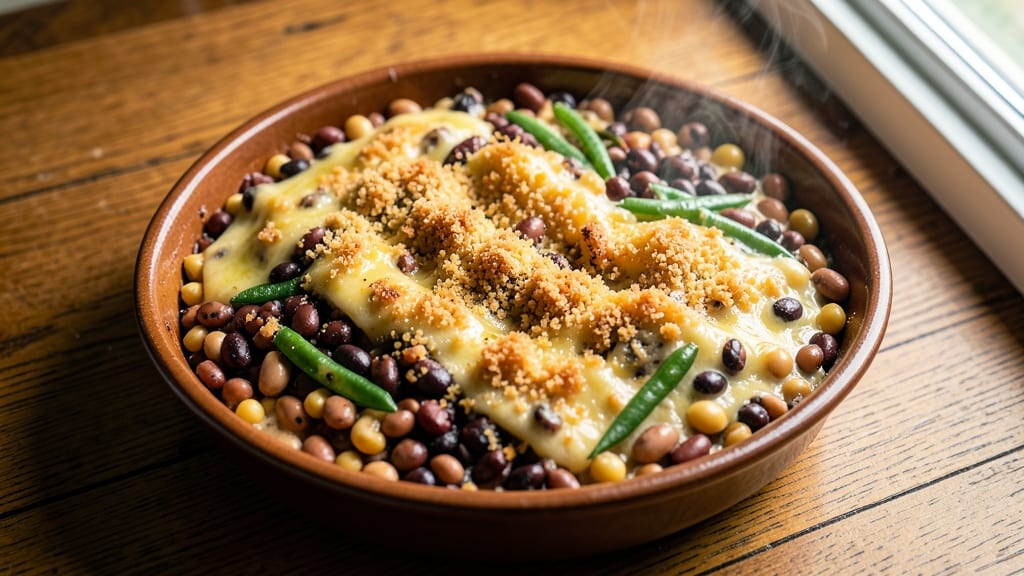 7 Bean Casserole Recipe: Crunchy Topped Comfort with Hearty Simmered Beans
