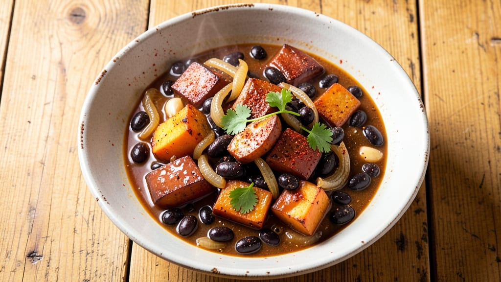 Black Bean and Sweet Potato Stew Recipe: Velvety Spiced Simmer With Caramelized Sweetness
