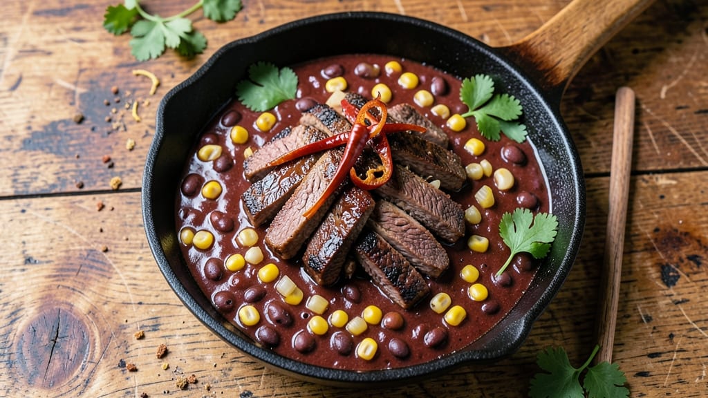 Black Bean Steak Chili Recipe: Deep-Roasted Beef and Charred Tortilla Fusion