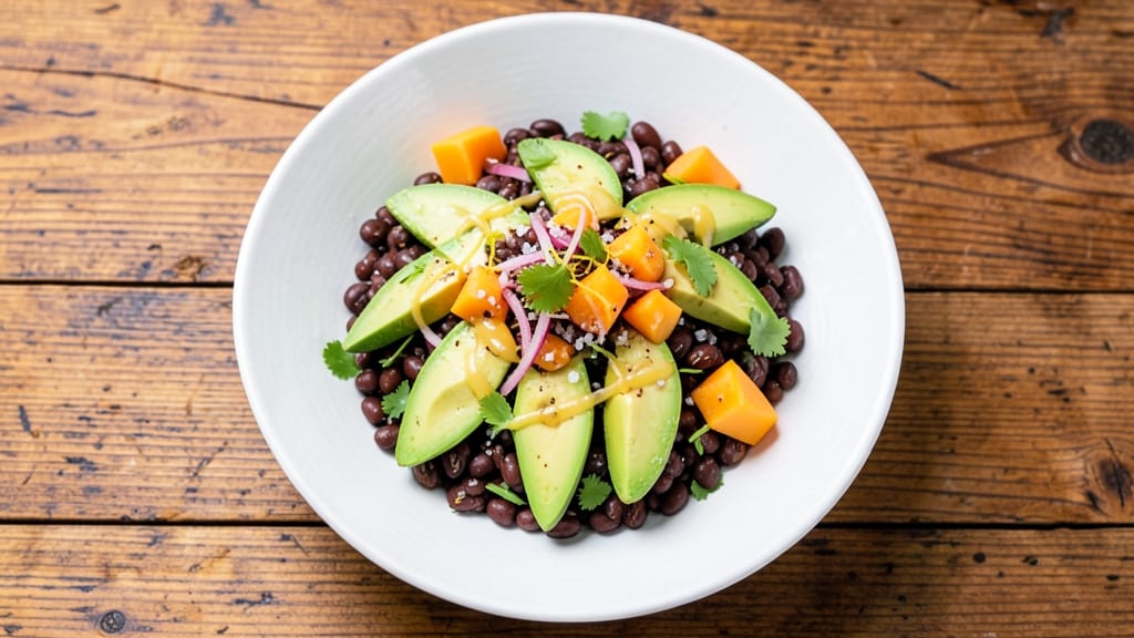 Black Bean, Avocado, and Mango Salad Recipe: Tropical Crunch With Creamy Lime Dressing