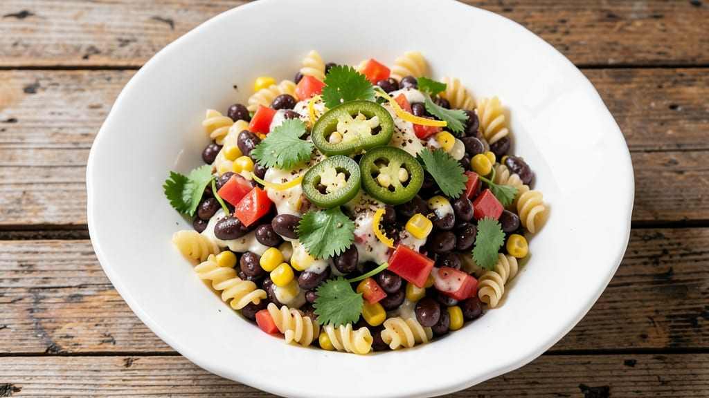 Black Bean and Corn Pasta Salad Recipe: Tropical-Inspired Texture Play