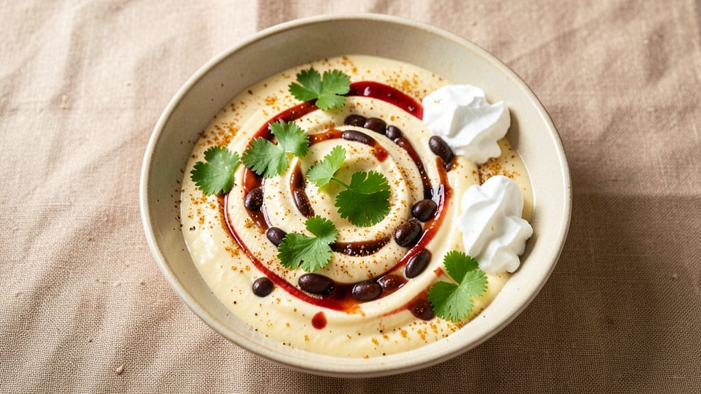 Black Bean and Cream Cheese Dip Recipe: Crunchy Tortilla Topping Meets Cool Creamy Spice