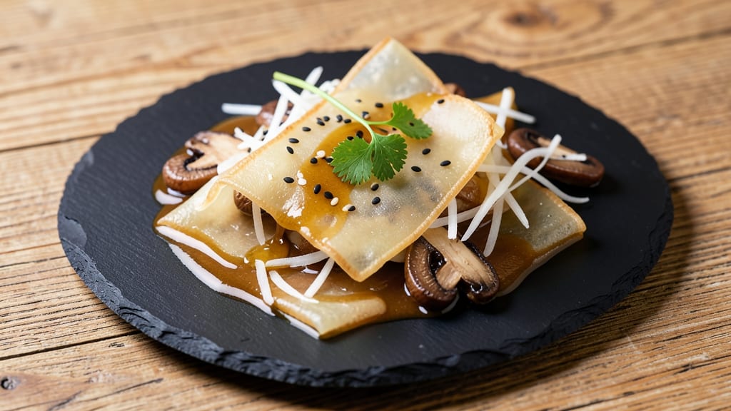 Bean Curd Sheets Recipe Vegetarian: Crispy Tortilla Wraps with Silky Bean Filling