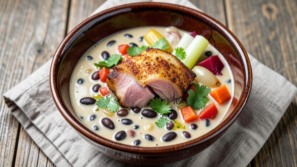 Black Bean Soup With Ham Hock Recipe: Deep-Roasted Ham Hock Infuses Rich, Smoky Depth