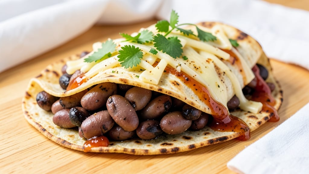 Bean Breakfast Burritos Recipe: Crispy Tortilla Crowns With Smoky Cumin Cheese