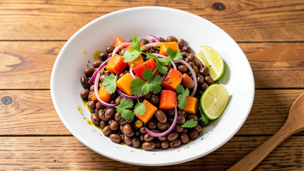 Black Bean Salad with Mango, Cilantro, and Lime Recipe: Tropical Zing Meets Hearty Protein