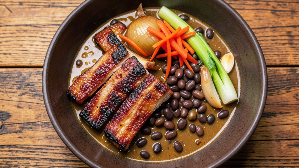 Black Bean Soup with Pork Ribs Recipe: Smoky Ribs and Bean Harmony in One Pot