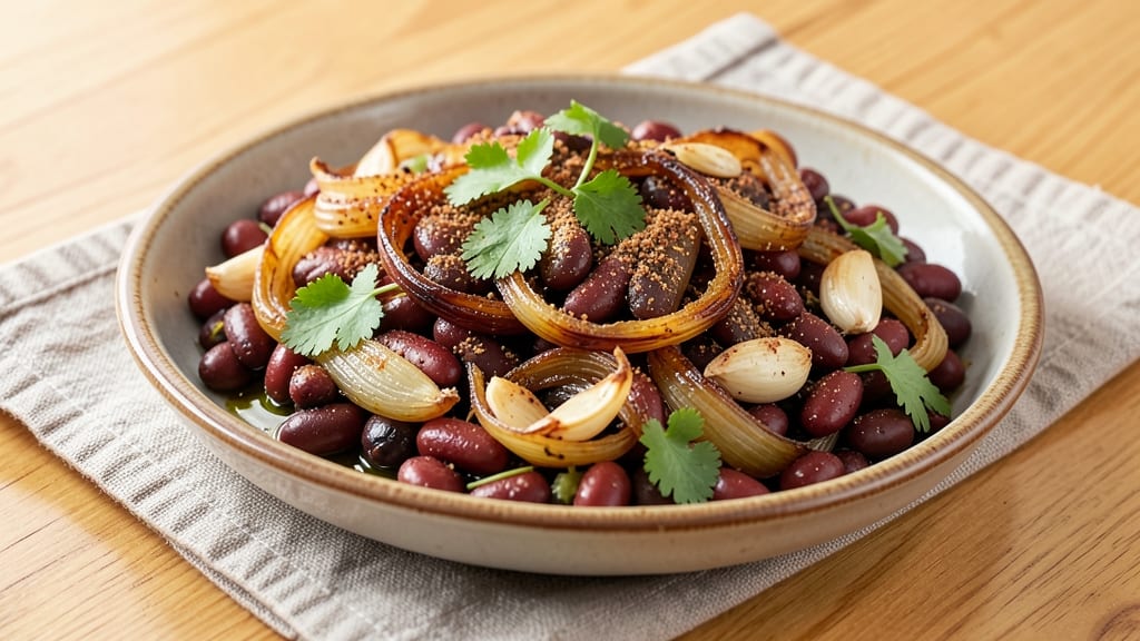 Black Bean Burrito Filling Recipe: Cumin-Spiced Black Beans with Charred Onions