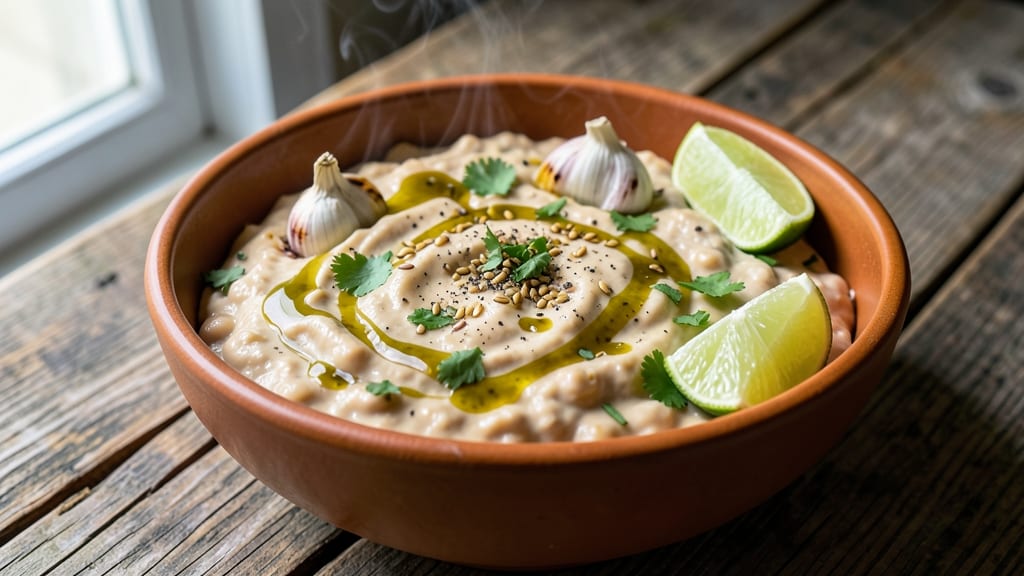Authentic Bean Dips Recipe: Warm Cumin-Kissed Creaminess With Crispy Corn Topping