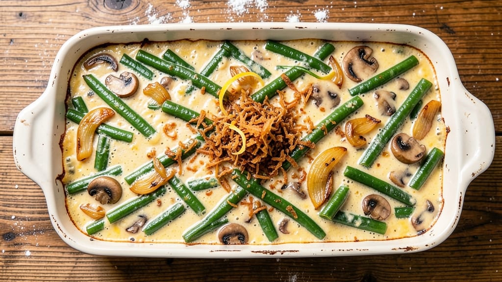 Awesome Green Bean Casserole Recipe: Crispy Onion Topping Without the Mess