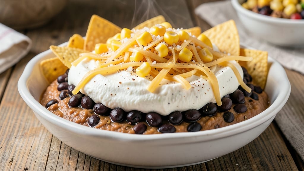 7 Layer Mexican Bean Dip Recipe: Smoky Cumin and Charred Tortilla Fusion Magic
