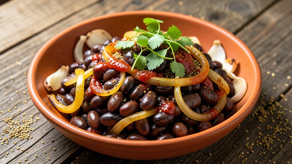 Black Bean Fiesta Recipe: Crispy Tortilla Crowns Over Smoky Cumin Cheese