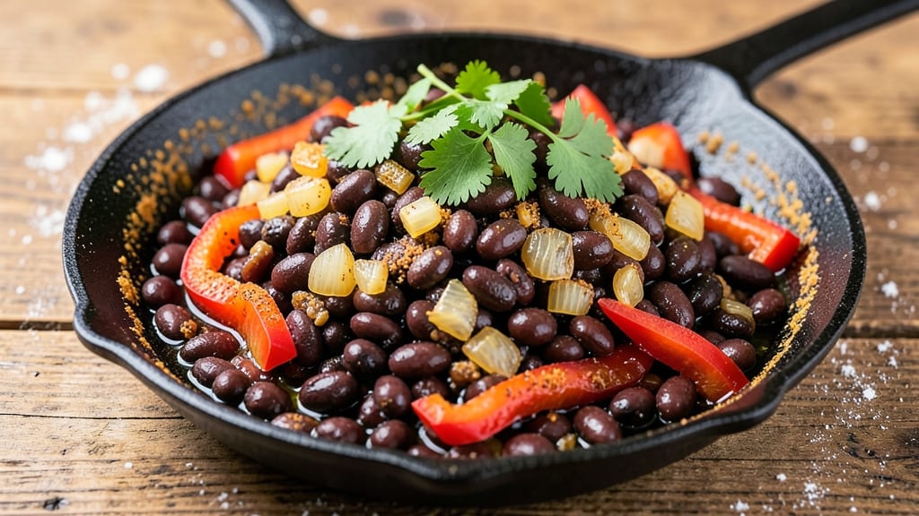 Bean Hash Recipe: Crispy Tortilla Crowns Over Smoky Cumin Spiced Beans