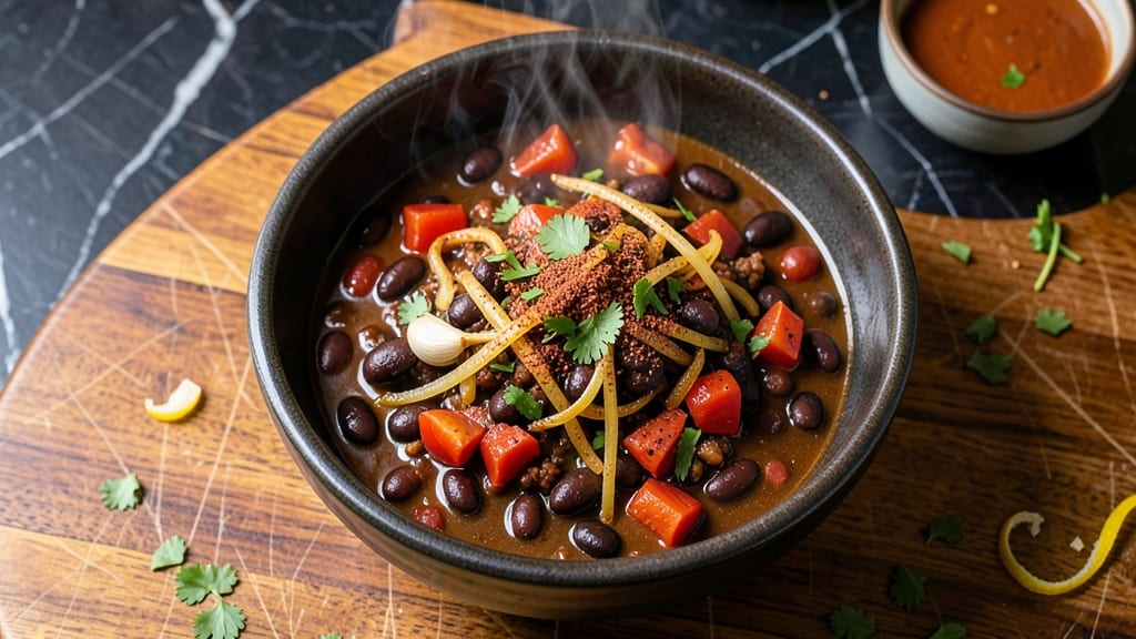 Amy's Black Bean Chili Recipe: Deep-Spiced Slow Simmer With Tortilla Crunch Topping