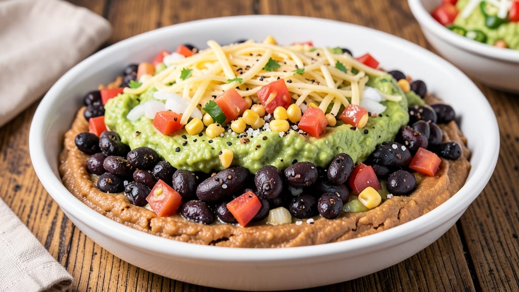7 Layer Bean Dip Recipe With Guacamole: Colorful Fiesta Layers in 30 Minutes