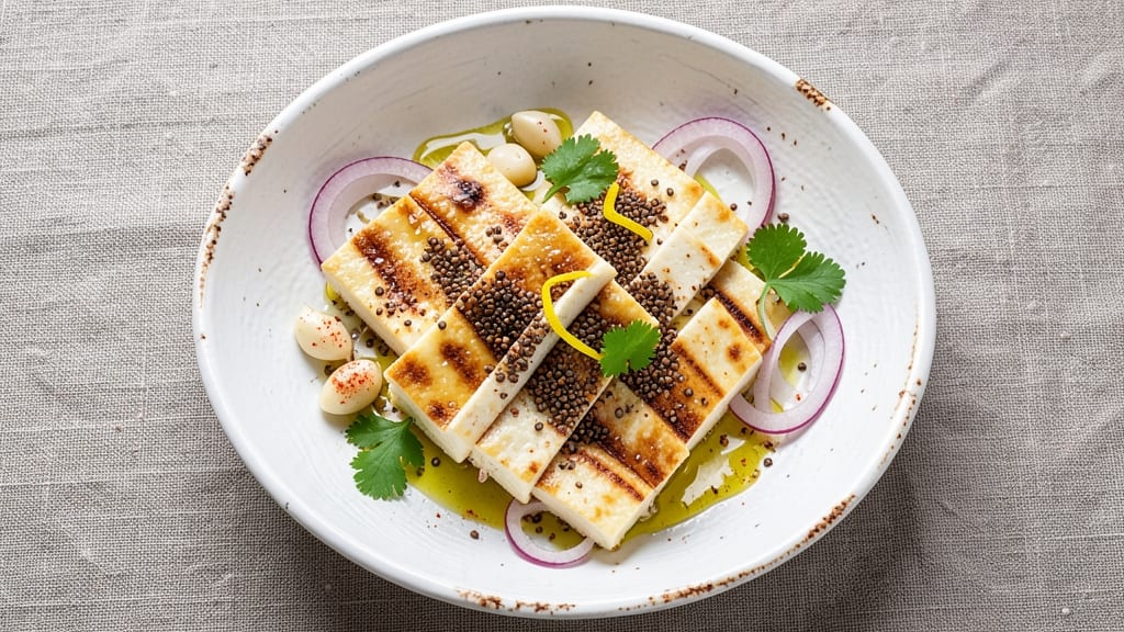 Bean Curd Wrap Recipe: Crispy Tortilla Crowns Over Silky Cumin-Spiced Base