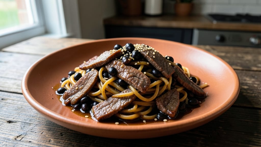 Beef Black Bean Sauce Rice Noodle Recipe: Umami-Packed Stir-Fry With Silky Noodles