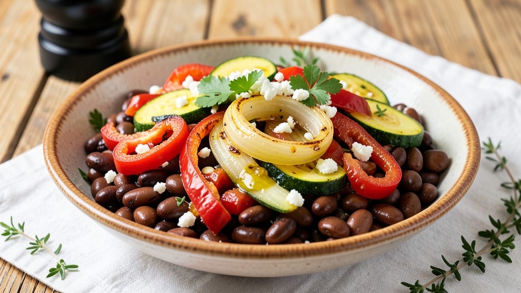 Black Bean Mediterranean Recipe: Crispy Tortilla Crowns Over Spiced Tomato Cumin Base