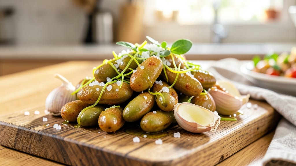 Broad Bean Snack Recipe: Crispy Roasted With Garlic and Lemon Zing