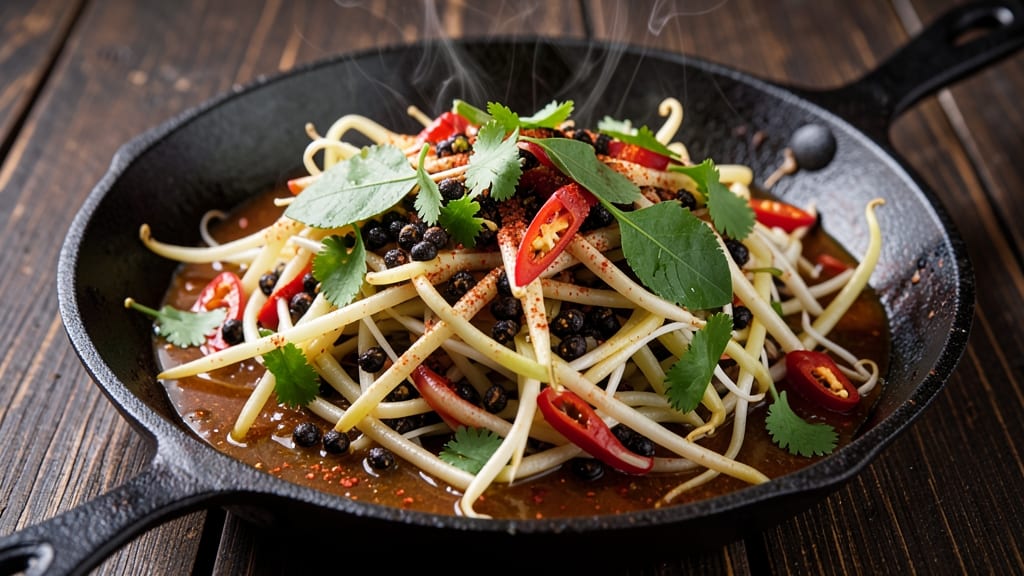 Bean Sprouts Indian Recipe: Tangy Tamarind and Mustard Seed Crunch