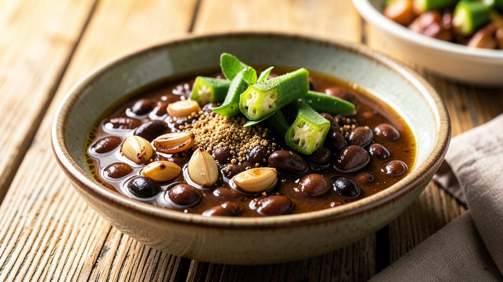 Brown Bean Sauce Recipe: Deep-Roasted Okra and Smoky Cumin Base