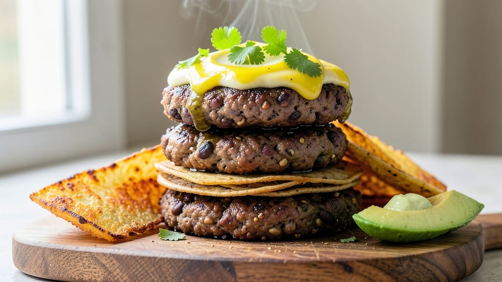 Black Bean and Chickpea Burgers Recipe: Crispy Tortilla-Crusted, Meatless Power Patties