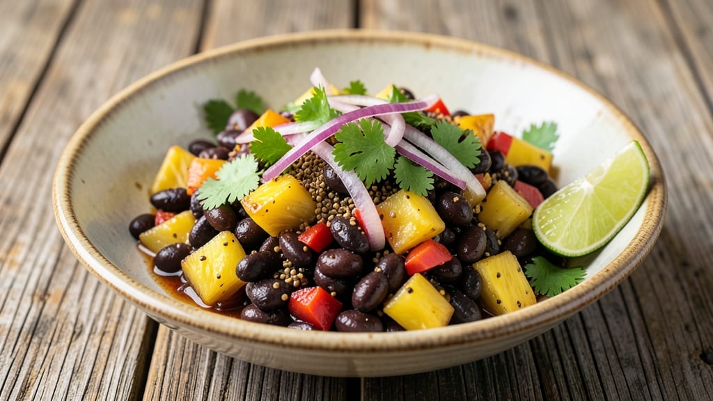 Black Bean and Pineapple Salsa Recipe: Tropical Sweetness With Crunchy Freshness
