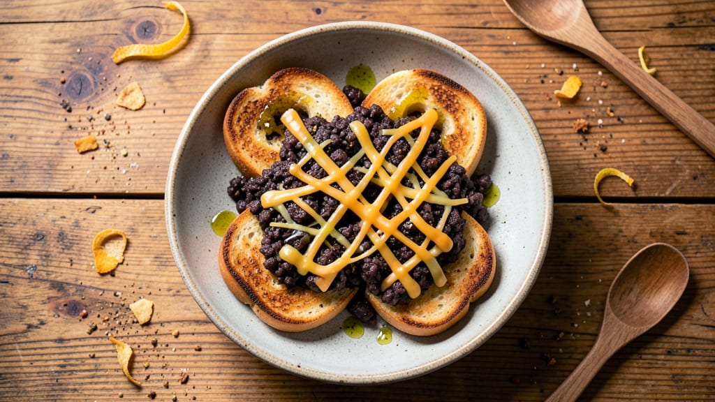 Black Bean and Cheese Bagel Recipe: Crispy Tortilla Crowns Over Melty Cheddar Rivers