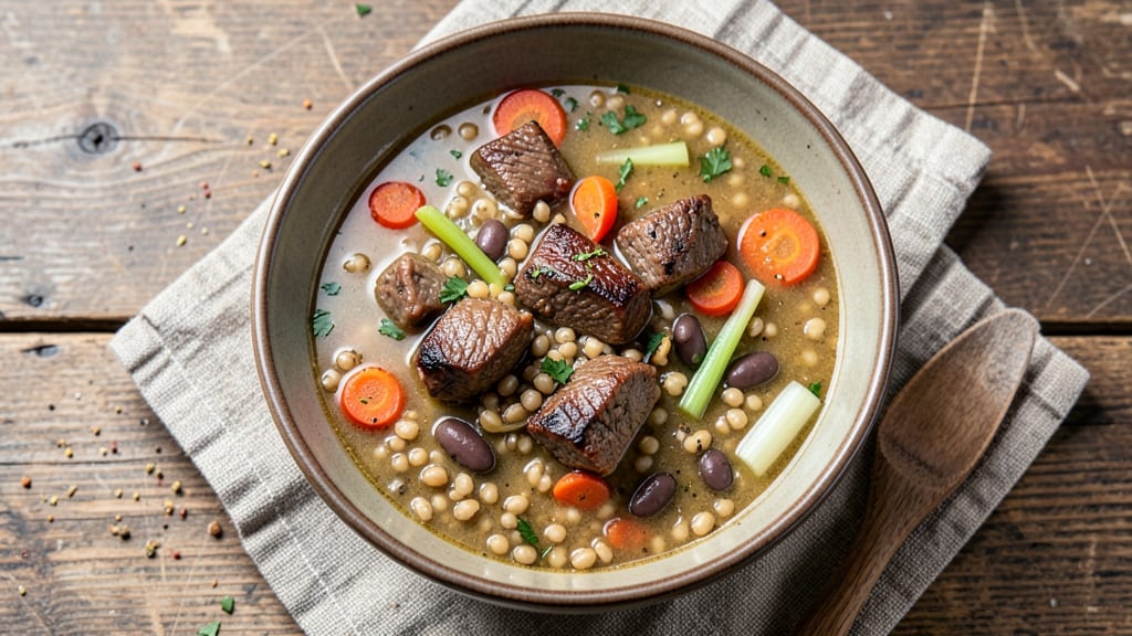 Beef Barley Bean Soup Recipe: Hearty One-Pot Simmer With Earthy Depth