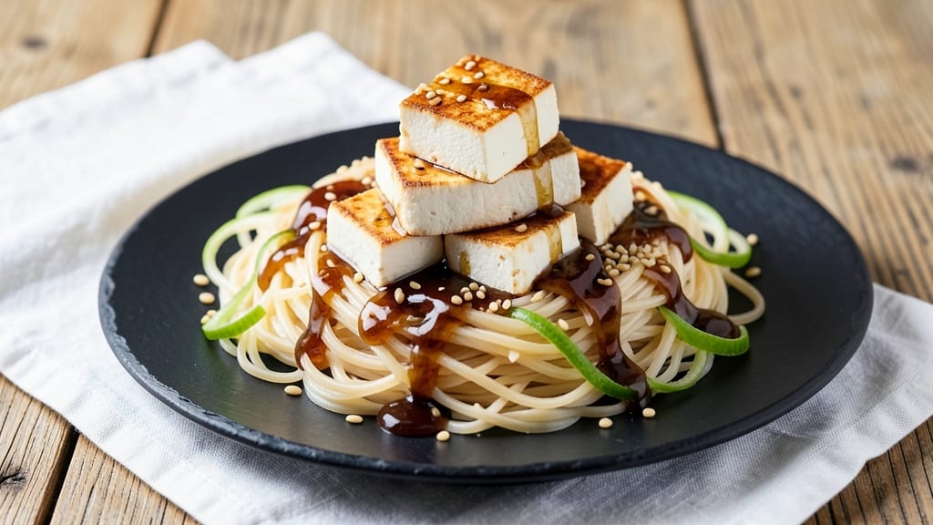 Bean Curd Noodles Recipe: Silky Rice Noodles With Crispy Sesame Crunch