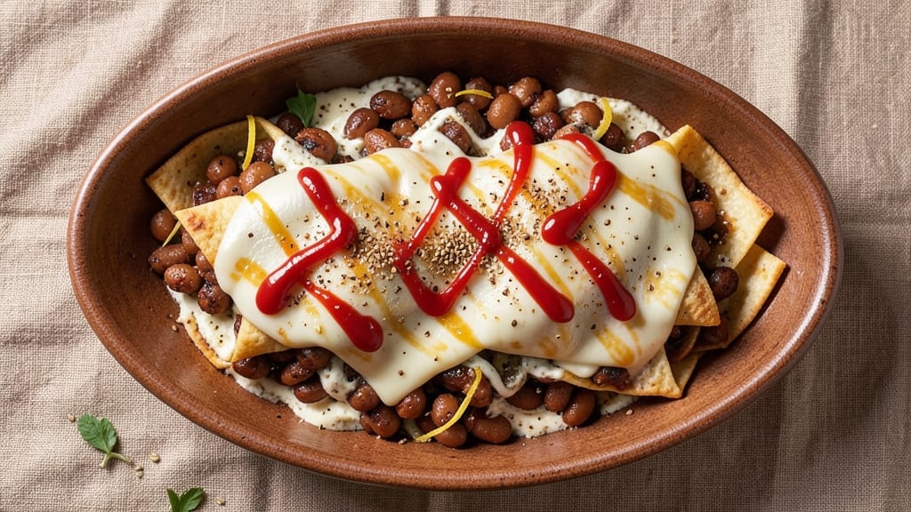 Baked Bean Enchilada Recipe: Crispy Tortilla Crust Over Smoky Cumin Cheese