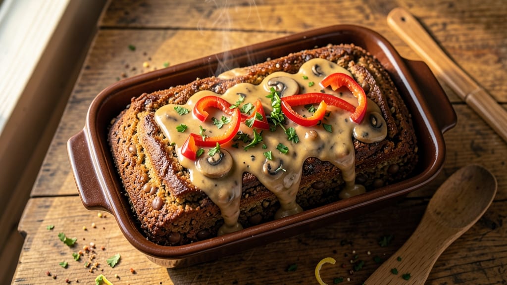 Vegetarian Bean Loaf Recipe: Hearty Mushroom and Lentil Powerhouse