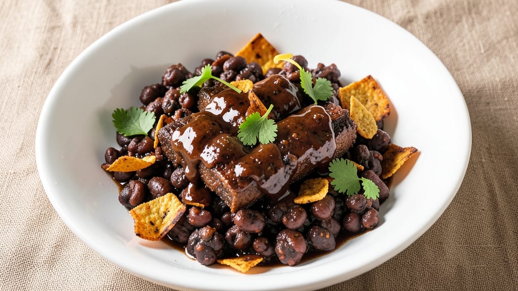 Black Bean Ribs Recipe: Smoky Cumin and Charred Tortilla Crunch Fusion