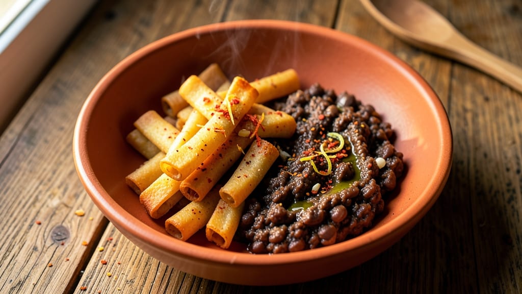 Bean Stick Recipe: Crispy Tortilla Crowns Over Smoky Cumin Bean Mash