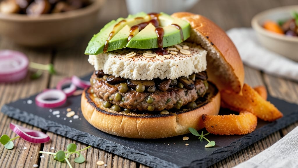 Bean-Free Veggie Burger Recipe: Smoky Black Bean Substitute With Crispy Mushroom Crust