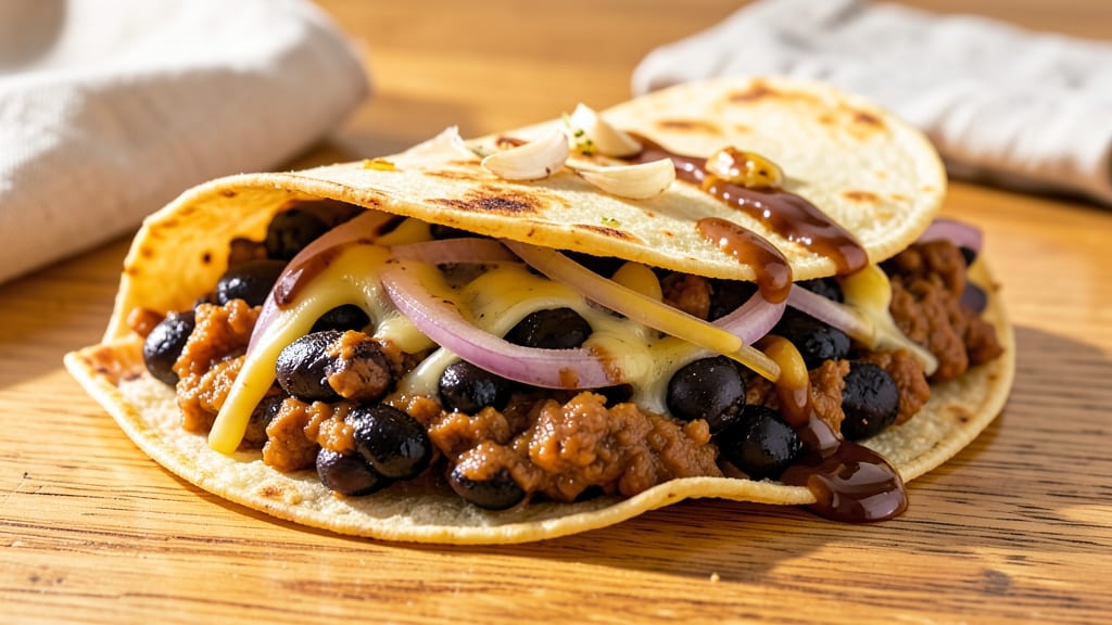 Black Bean and Refried Bean Burrito Recipe: Layered Heat With Crispy Tortilla Bites