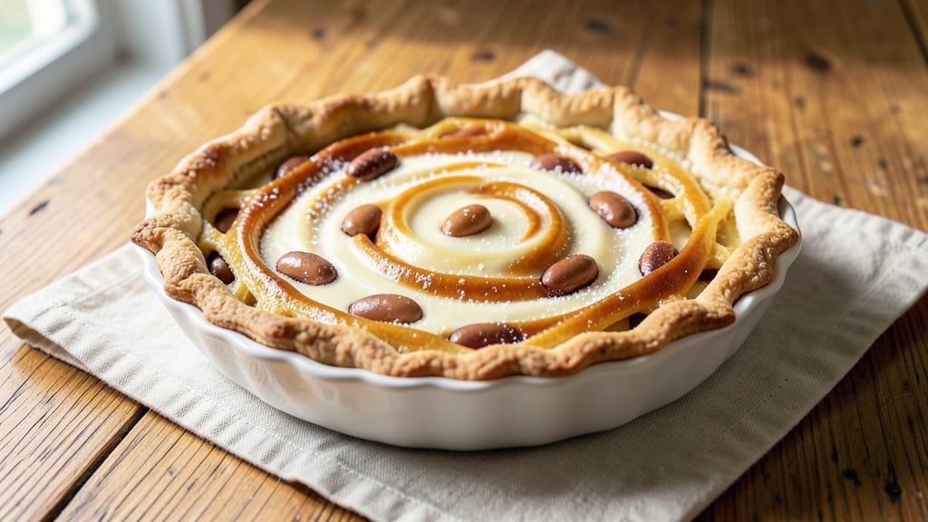 Bean Custard Pie Recipe: Velvety Vanilla Swirl in Golden Crust